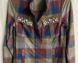 CAbi Jacket Womens Size XS Collage Plaid Autumn Zip Pearl Accents Pockets - $27.23