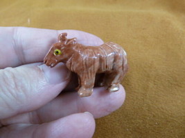 (Y-GOA-24) red tan BILLY GOAT I love fair goats carving stone gemstone S... - £6.78 GBP