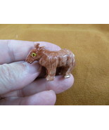 (Y-GOA-24) red tan BILLY GOAT I love fair goats carving stone gemstone S... - £6.78 GBP