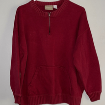Liz Claiborne Burgundy Zip-Up Sweater - $9.80
