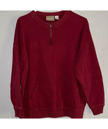 Liz Claiborne Burgundy Zip-Up Sweater - $180.07 MXN