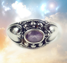 Haunted ring "AN NUR" OF LIGHT SOLOMON MALE DJINN Genie MAGICK VESSEL Cassia4 image 2