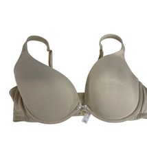 Cacique 42DD Bra Boost Plunge Underwired Lined Padded Cotton Blend Beige... - $17.75