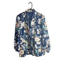 Charlotte London Navy Floral Blazer Jacket M/L - $38.61