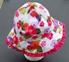 Gymboree Swim Shop 2012 Size 2T-3T Pink Flower Sun Hat - £11.12 GBP