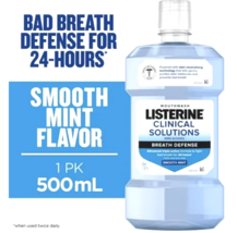 Listerine Clinical Solutions Mouthwash, Zero Alcohol, Smooth Mint, 500ml - £11.68 GBP