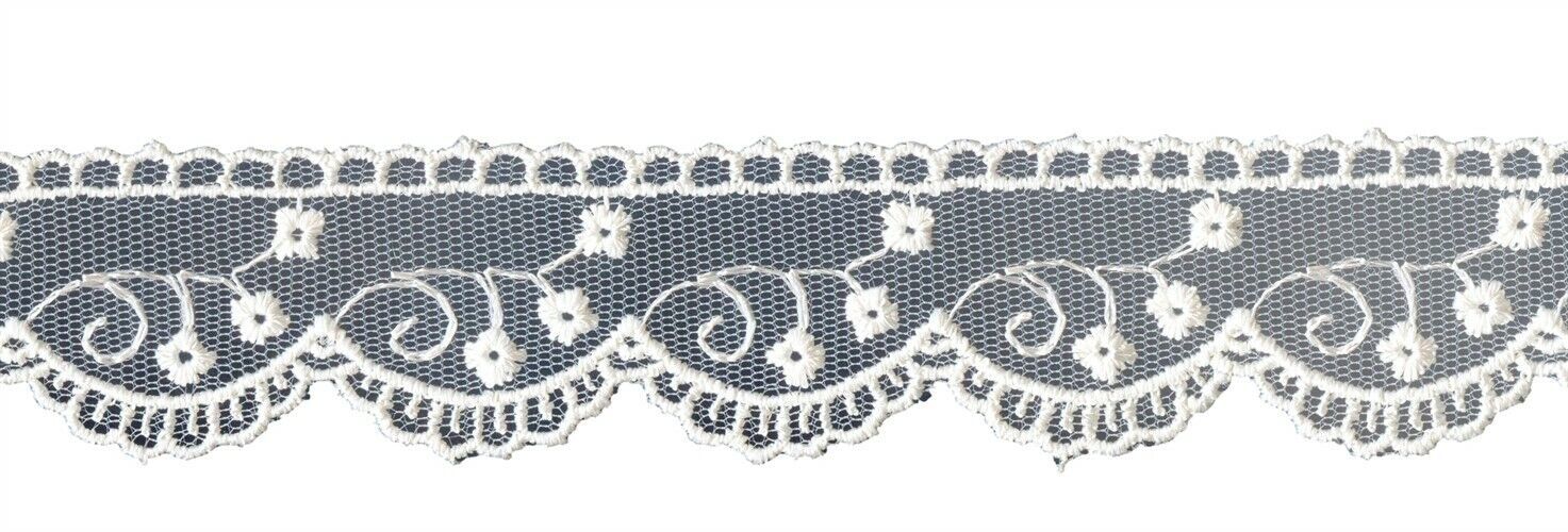Ribbon Trimming Lace of Tulle High 2,5cm SWEET TRIMS ART.1562 - $1.02