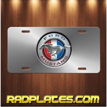 MUSTANG Inspired art simulated brushed aluminum vanity license plate tag B - £15.40 GBP