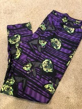 Lularoe TC2 Halloween Leggings Monsters Frankenstein Mummies Witch Purpl... - £18.68 GBP