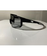 Men&#39;s black frame cycling style sunglasses with light gray lenses - $9.50