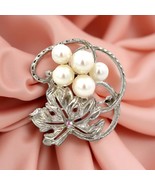 Mikimoto Akoya Pearl Brooch Sterling Silver 6 mm 5.24 Grams Estate M439 - $345.51