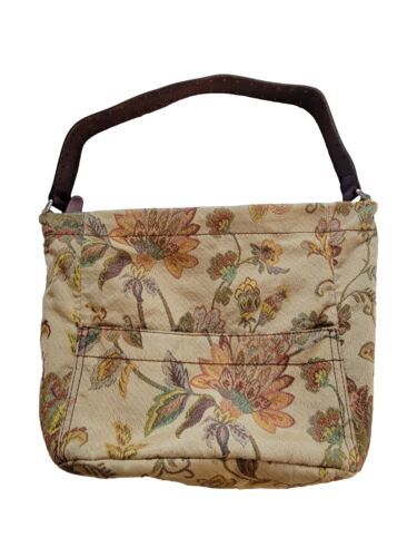 Primary image for Fossil Floral Leather Shoulder Strap Bag Purse Vintage Paisly Boho Retro VTG Y2K