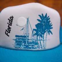 Vintage FLORIDA Seaside Fisherman Nylon Hipster Trucker Hat Cap - £23.79 GBP