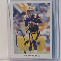 2020 Joe Burrow Leaf Retro Autographed Signed With COA NFL Trading Card SP RC - £108.65 GBP