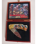 Firefighter Commemorative Knife With Wooden Box - $420.86 MXN