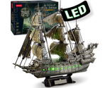 3D Puzzle for Adults, 360 Pieces Pirate Ship, Lighting Ghost Ship - $73.81