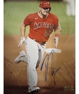 Mike Trout Autographed Hand Signed 8x10 Los Angeles Angels with Heritage... - £125.03 GBP