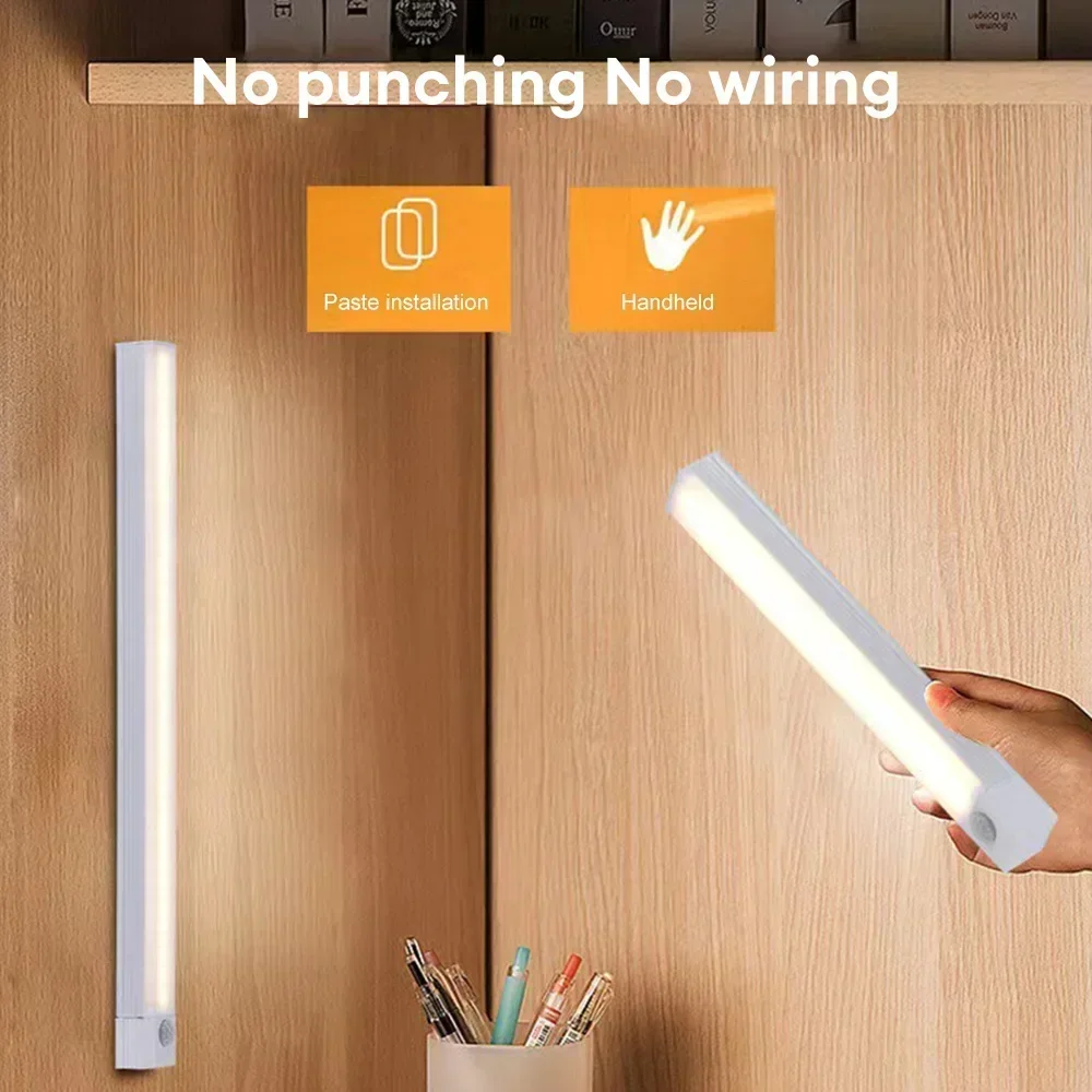 LED Cabinet Light PIR Motion Sensor Lamps for Room USB Charging Induction Night - $7.93