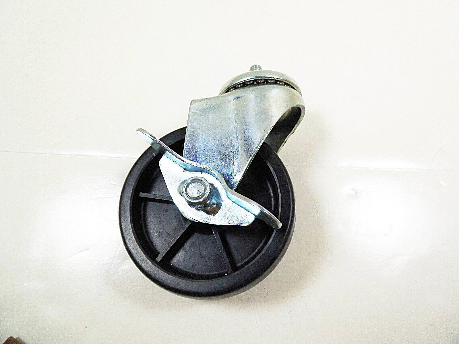 Swivel Caster Wheel &amp; Brake 3-3/4&quot;x1-1/4&quot; Wheels 3/4&quot;x1/4&quot; Thread Stem C... - $13.09