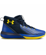 Under Armour Lockdown 3 Big Kids Basketball Shoe Size 6Y Color Blue &amp; Ye... - $54.44