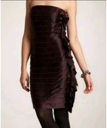 Ann Taylor Women&#39;s Silk Tiered Multi-Layered Strapless Cocktail Dress S ... - $32.58 CAD