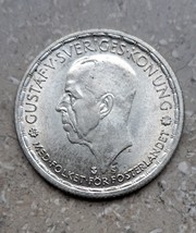 Schweden 2 Kroner 1947 Gustav V. 14 g Silber 0.400 Stgl  - $22.59