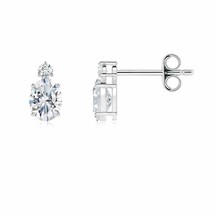 Authenticity Guarantee 
ANGARA Lab-Grown Diamond Stud Earrings with Diamond i... - £683.36 GBP