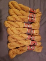 Vintage DMC Laine broder  #1 goldish yarn 8pcs NEW NOS Germany 909*191 - £14.15 GBP