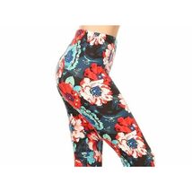 Reg One Size Women Buttery Soft Painted Floral Leggings - $19.80