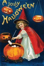 A Jolly Hallowe&#39;en by Ellen M. Clapnoddle - Art Print - £17.39 GBP+