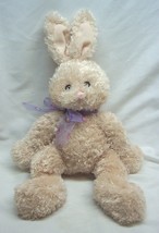 Gund Cute Tan Easter Bunny W/ Pink Bow 16&quot; Plush Stuffed Animal Toy - £15.82 GBP