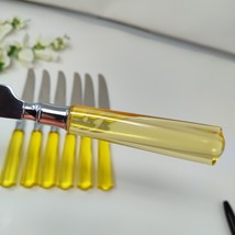 7X BK Yellow Vtg Martha Stewart MSE Stainless Acrylic Flatware Lot Butte... - $24.98