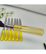 7X BK Yellow Vtg Martha Stewart MSE Stainless Acrylic Flatware Lot Butter Knives - $24.98