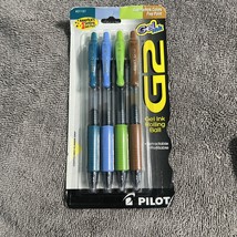 4 Pilot G2 Premium Gel Roller Pens Light Blue, Brown, Lime Green, Turquoise - £14.79 GBP