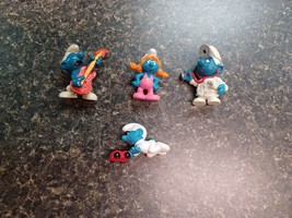 Peyo Smurf Vtg 2&quot; Figure Applause 1995 Sassette Smurfette Overalls Mixed... - $553.89 MXN