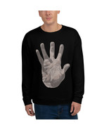 65 MCMLXV Unisex Black Giant Open Hand Print Sweatshirt - £52.08 GBP