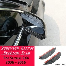 Car Rear Side View Mirror  Cover Stick Trim Shield Eyebrow For  SX4 2006 2007 20 - £40.86 GBP