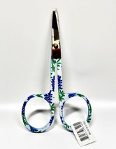Allary #A20120-BB Embroidery 3.5&quot; Scissors, Flowers (Blue) - £6.20 GBP