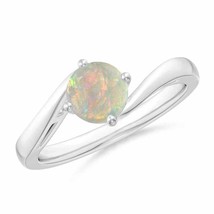 ANGARA 6mm Natural Opal Solitaire Ring in Sterling Silver for Women, Girls - £187.89 GBP+