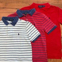 Lot of 3 Polo Ralph Lauren Boys Medium (10-12) Pique Mesh Polos Preppy S... - $734.35 MXN
