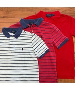 Lot of 3 Polo Ralph Lauren Boys Medium (10-12) Pique Mesh Polos Preppy S... - $734.35 MXN