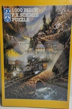 Fx Schmid Usa 1000 Pc Puzzle Silver Belle Run Railroad Train M Ining Town New - $21.28