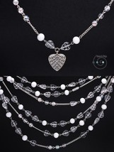 Czech and vintage Japanese glass boho necklace + choker, handmade in USA... - $38.00