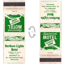 Vintage Matchbook Cover Northern Lights Motel International Falls Minnesota 40s - £7.00 GBP