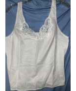 Vintage Wonder Maid Fine Lingerie Tank Top White Lace Wide Strap Womens 38 - $48.12 CAD