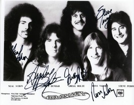 Journey Group Band Signed Photo 8X10 Rp Autographed Steve Perry Neal Schon + All - £15.73 GBP