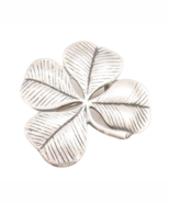 925 Sterling Silver Vintage Brooch Pin Solid Etched 4 Petals Flower  BP1... - $77.20 CAD