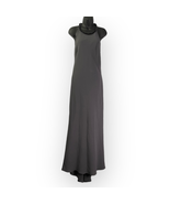 Calvin Klein Women&#39;s Embellished Halter Neck Crepe Gown Beaded Gray Formal - £60.10 GBP
