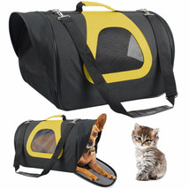 1 Small Portable Poly Pet Carrier Mesh Travel Puppy Kitten Dog Cat Tote Bag 13" - £34.36 GBP