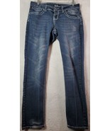 Sizzle Jeans Juniors Size 11 Blue Denim Cotton Pockets Flat Front Medium... - $8.47